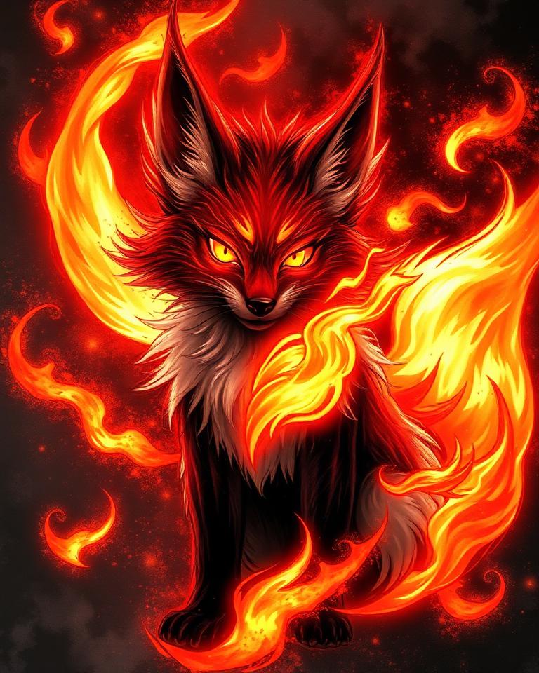 Kitsune Flame Spirit